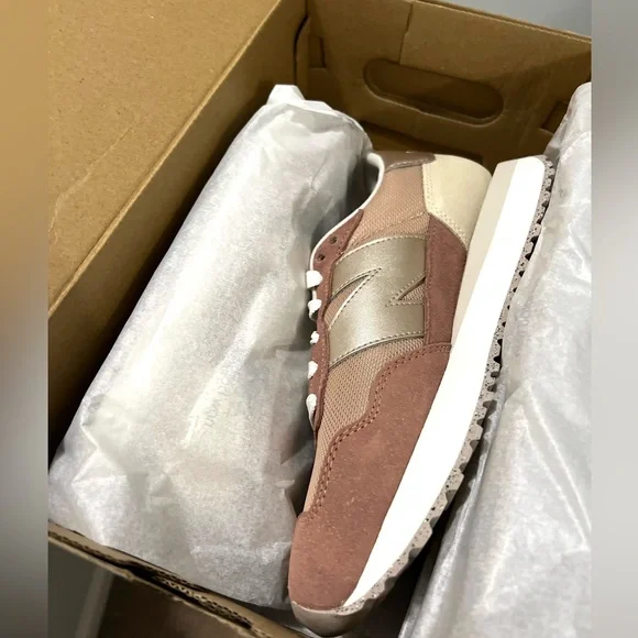 🌻🆕LAST ONE!!! NEW BALANCE 237 Womens Retro Sneaker-Copper/Silver-SIZE 7.5 - Picture 7 of 14